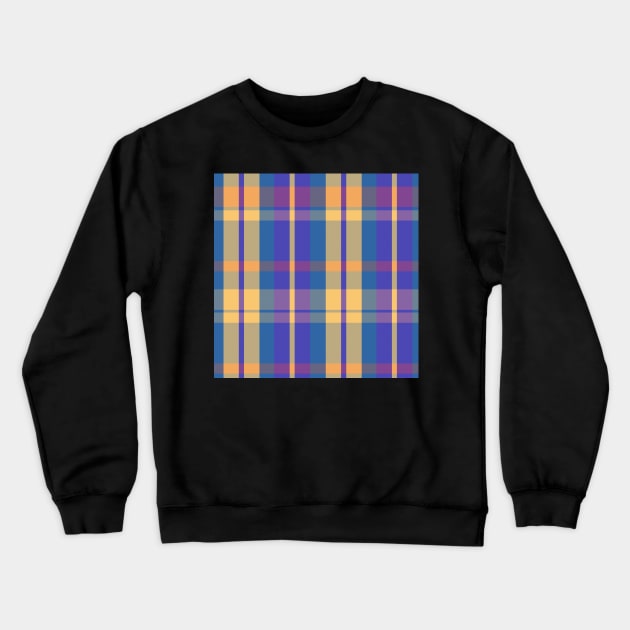 Vaporwave Aesthetic  Aillith 1 Hand Drawn Textured Plaid Pattern Crewneck Sweatshirt by GenAumonier